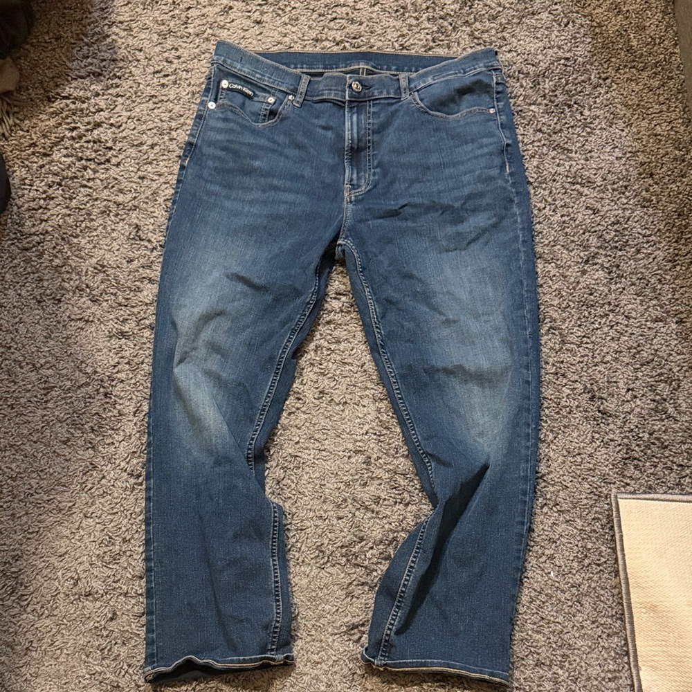 Calvin Klein Men's Straight Jeans - Dark Navy Blue